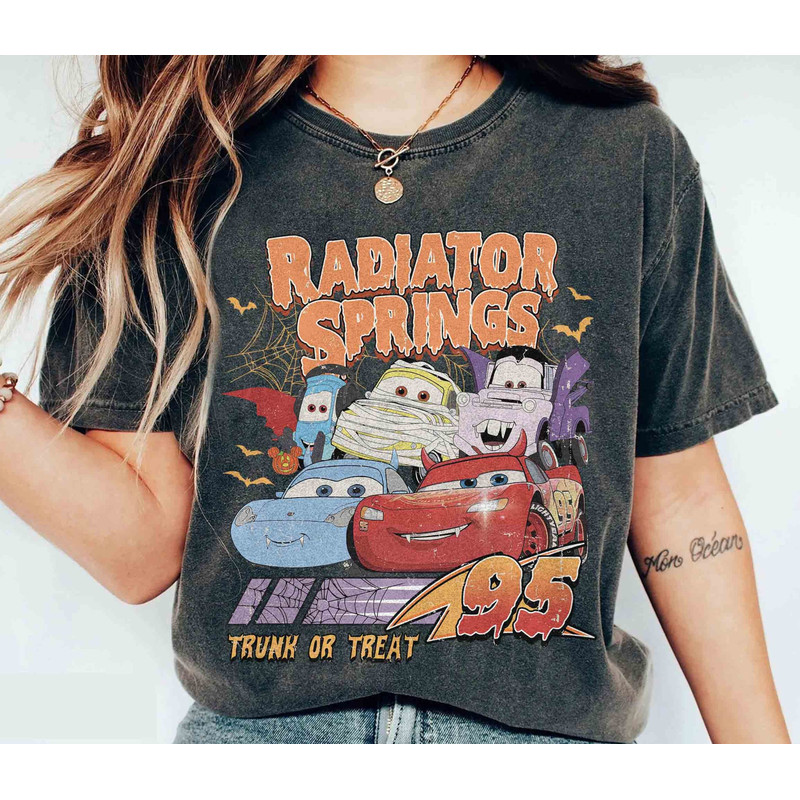 Retro Radiator Springs Cars Movie Halloween Shirt, Lightning McQueen Halloween Shirt, Disney Halloween Trip, Halloween Party, Halloween Gift.jpg