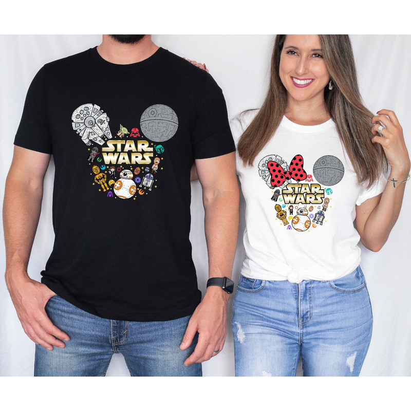 Star Wars Mickey Head Shirt, Mickey And Minnie Disney T-shirt, Disney Family Couple Sweatshirt, Star Wars Minnie Shirt, Disneyland Hoodie.jpg