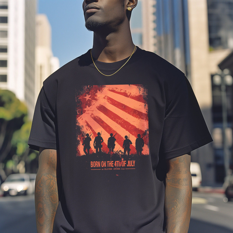 Born on the Fourth of July TShirt - Oliver Stone Film Tribute, Patriotic Movie Apparel.jpg