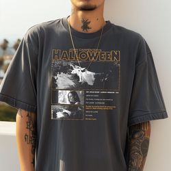 halloween tshirt, john carpenters classic, michael myers clothesline scene