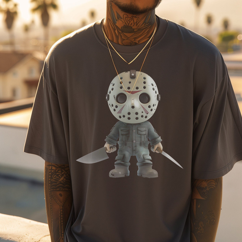 Jason Voorhees TShirt - Horror Character Design, Halloween Apparel, Horror Film Fan Gift.jpg