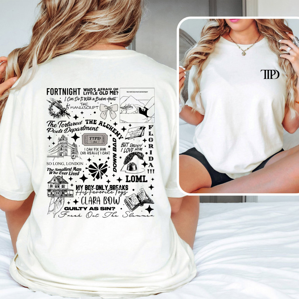 The Tortured Poets Department Tracklist T-Shirt Taylor Swift Merch Swiftie T-Shirt TTPD Swiftie Merch.jpg