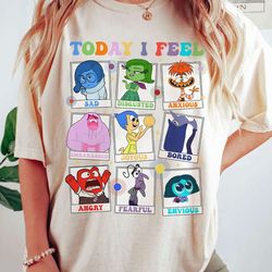 today i feel, inside out png, inside out characters digital download, inside out png, emotions png, inside out tshirt, i