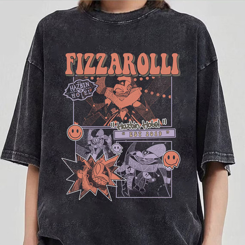 Alastor Shirt, Hazbin Hotel Characters, Hazbin Hotel Tshirt, Hazbin Hotel Cartoon Merch, Birthday Gift for fan, Fizzarolli Shirt.jpg