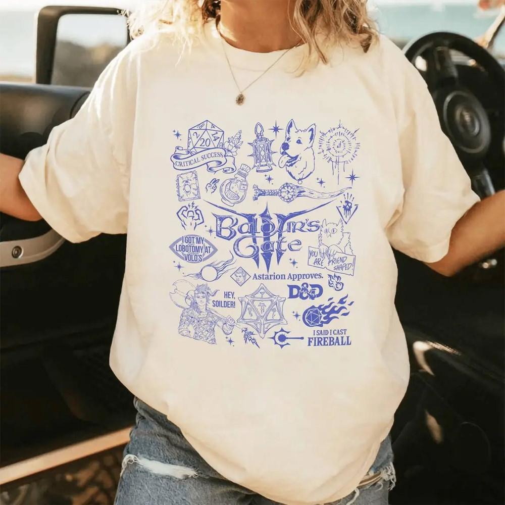 Baldurs Gate 3 Hilarious Gaming T-ShirtTeeTop with a unique Unisex tshirt.jpg