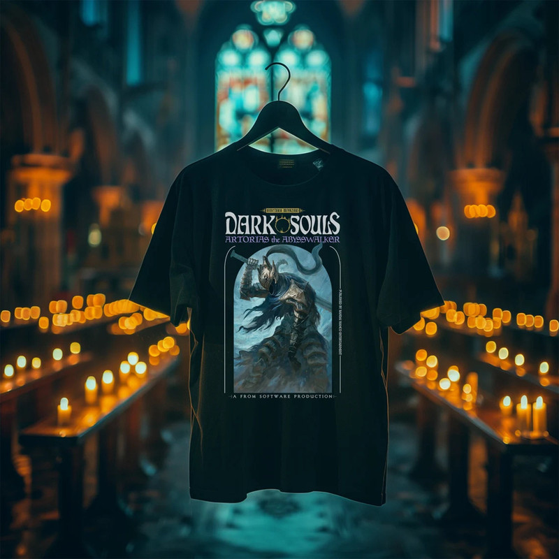 Dark Souls Artorias Graphic T Shirt Heavy Cotton Unisex Tee Gaming Streetwear Gifts for Gamers Stylish Vintage Books Shirt Elden Ring.jpg