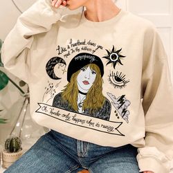 like a heartbeat in the dark, stevie concert tshirt, fleetwood mac, stevie tour , music graphic shirt, she is the darkne