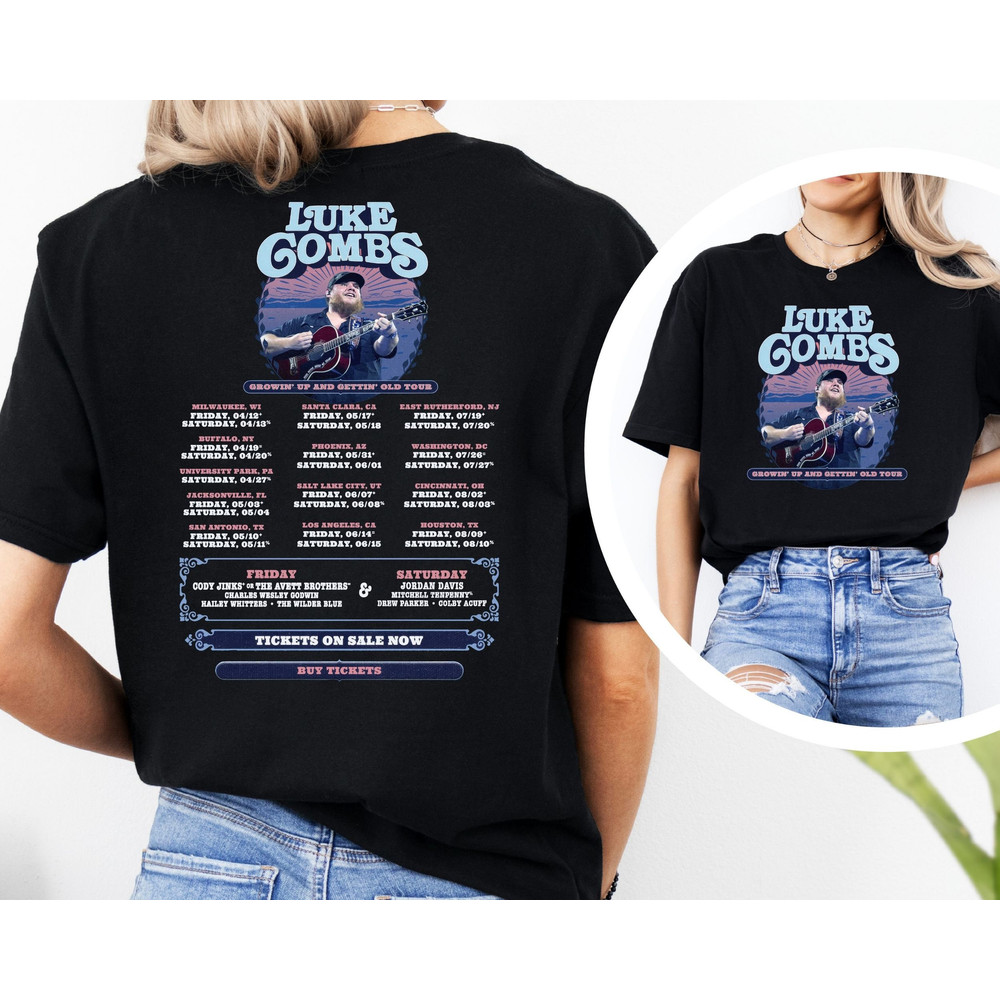 Luke Combs 2024 Tour Growing Up and Getting Old Shirt, Luke Combs Shirt, Luke Combs Merch, Country Music Tee, Luke Combs Fan Shirt.jpg
