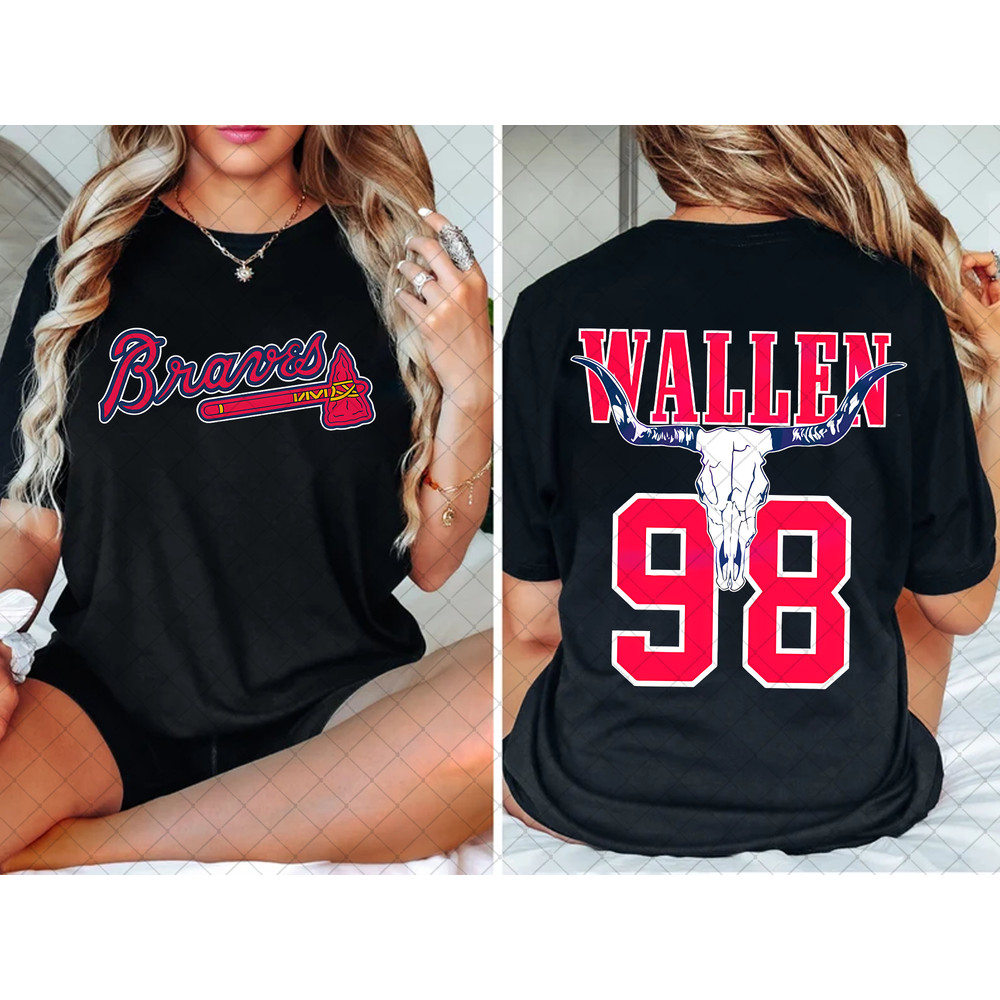 Morgan Wallen Country Music Braves 98 , Number 98 Morgan Wallen Country Music Braves 98 Logo, One Night At A Time Tour Sweatshirt.jpg