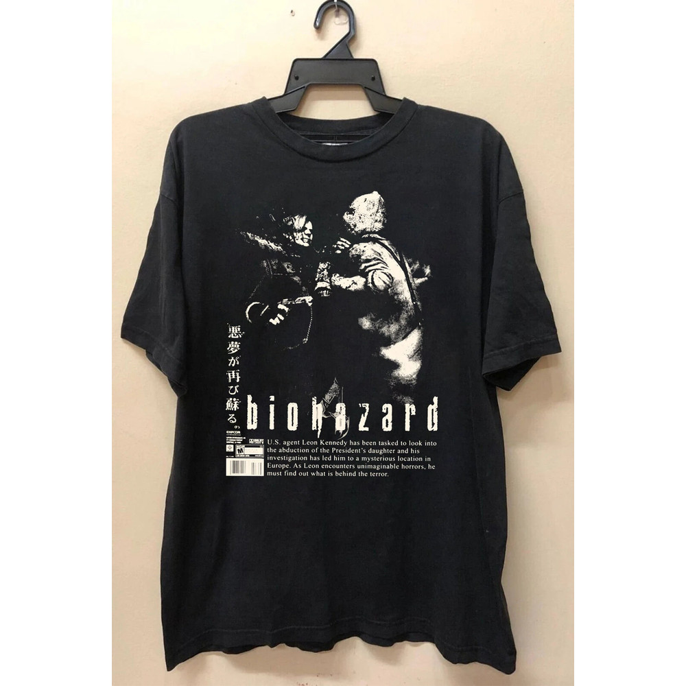 Resident Evil Gaming Shirt, Leon S Kennedy Vintage T-Shirt, Leon S Kennedy Sweatshirt Gift For Women And Man Retro 90 Movie Bootleg Gift.jpg
