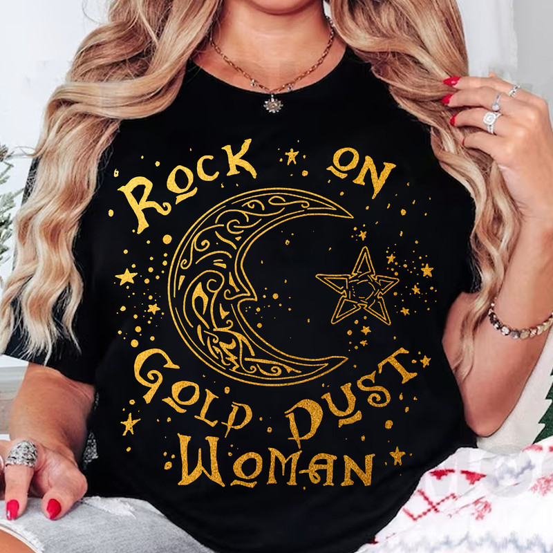 Stevie Shirt, Gold Dust Woman T-Shirt, Nicks T-shirt, Fleetwood Inspired T-shirt, Rock n Roll Concert Tour, Gift for Country Music concert.jpg