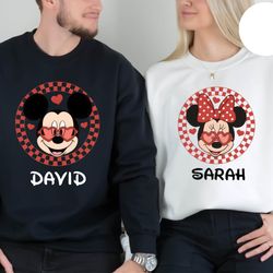 custom mickey minnie valentine shirt, disney valentine shirt, valentines day sh