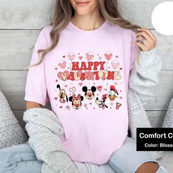 Disney Characters Happy Valentine Day Shirt, Mickey and Friends Happy Valentine