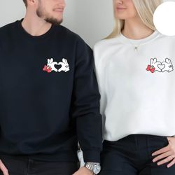 mickey and minnie love sweatshirt, happy valentines day shirt, disney matching c