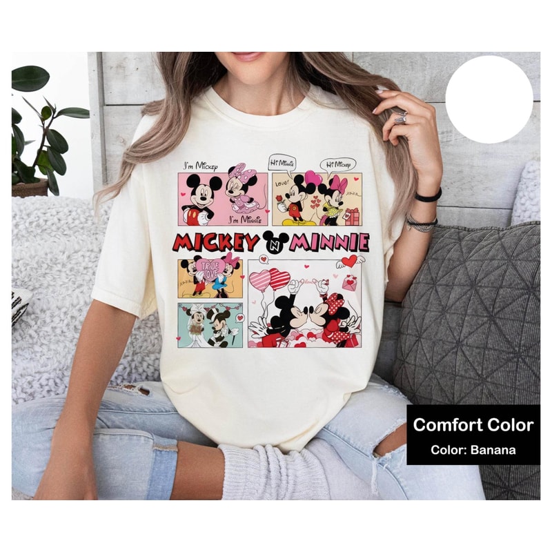 Mickey Minnie Couple Disney Valentine Shirt, Disney Happy Valentine's Day Shirt, WDW Disneyland Honeymoon, Disney Family Vacation 2024 Shirt.jpg