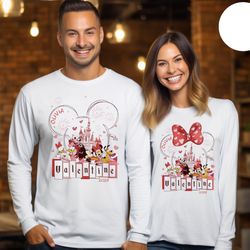 Personalized Castle Mickey And Friends Valentine Shirt, Disneyland Couple Valent