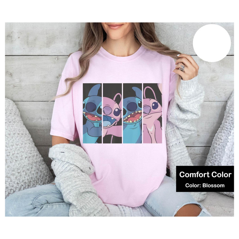Stitch Angel Boxed Faces Shirt, Lilo & Stitch Valentine's Day Gift, Disney Valentine Couple Matching T-shirt, Disneyland Trip Shirt.jpg