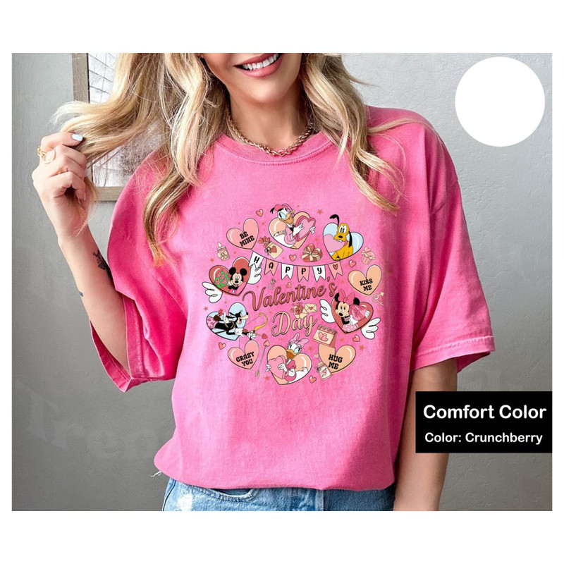 Valentines Day Mickey And Friends Shirt, Valentine Disney Characters Hoodie, Happy Valentine Shirt,Disney Love Crewneck,Disney Valentine Tee.jpg
