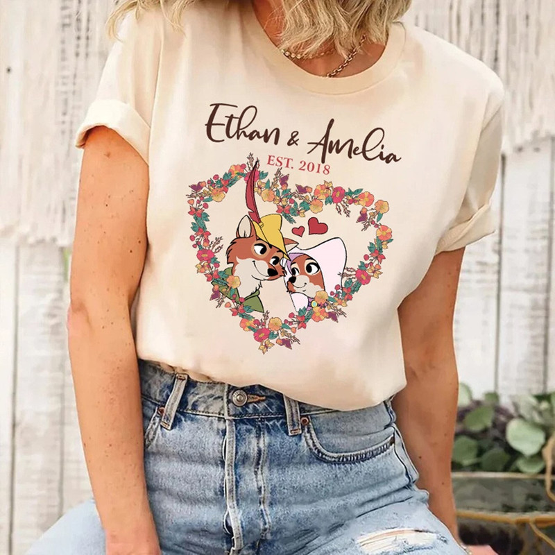 Disneyland Valentine Shirt Robin Hood And Maid Marian Shirt Custom Couple Shirt Valentine Couple Shirt Couple Vacation Shirts.jpg