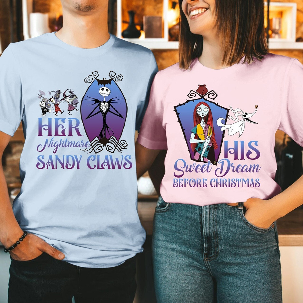 The Nightmare Before Christmas Couple Shirt His Sweet DreamJack and Sally T-Shirt Couples Matching Shirt Her Nightmare Shirt.jpg