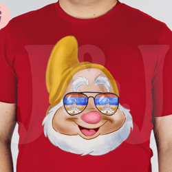 happy shirt, happy graphic tee shirt, snow white and the seven dwarfs shirt, snow white dwarfs matching character shirts