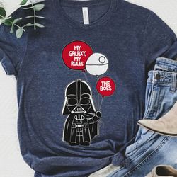 chibi darth vader with death star balloon