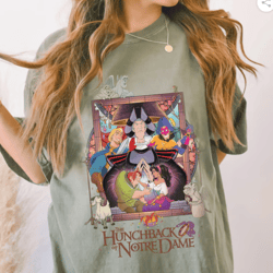 vintage 90s the hunchback of notre dame comfort color shirt, quasimodo esmeralda shirt, disney shirt, retro disney shirt