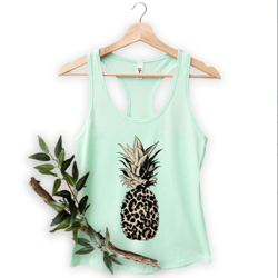 pineapple shirt - pineapple tank - women's tank tee - food - fruit - graphic tees - workout top - workout shirt - beach