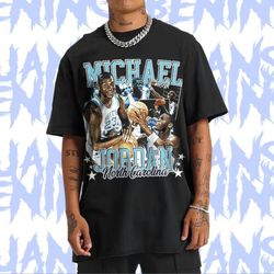 Michael Jordan UNC 90s Style Vintage Bootleg Tee graphic T shirt , Michael Jordan Vintage Inspired 90s Rap Unisex T-Shir