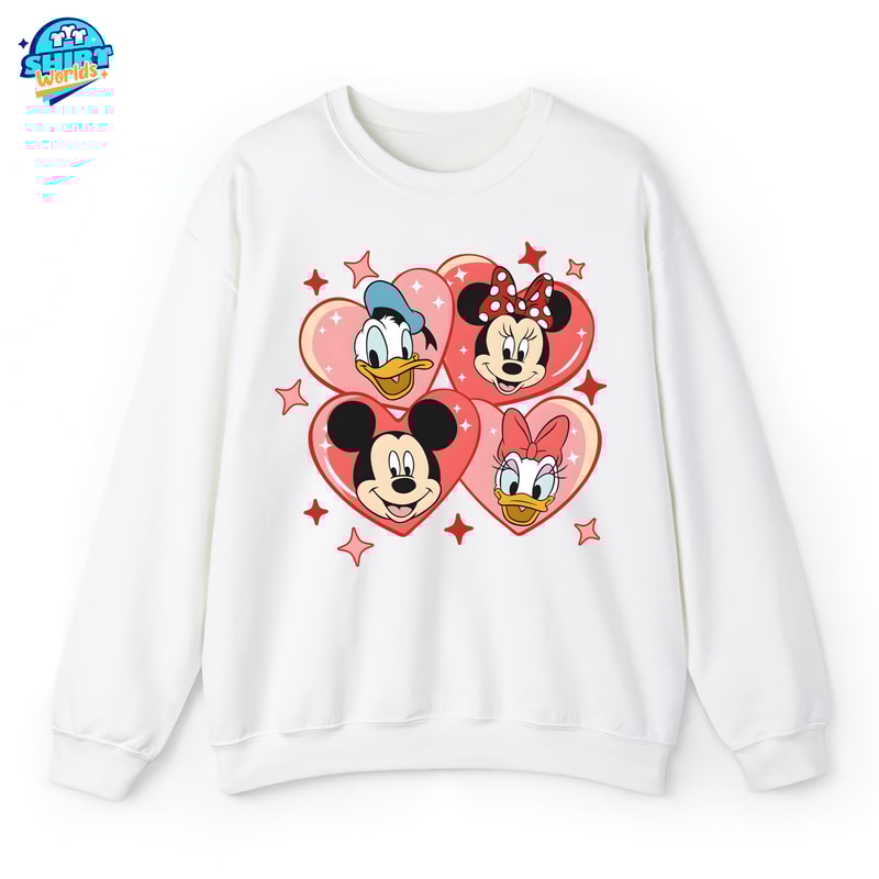 Mickey And Friends Shirt, Disney Valentines Day Sweatshirt, Disney Valentine's Day Hoodie, Mickey Minnie Valentine Shirt.jpg