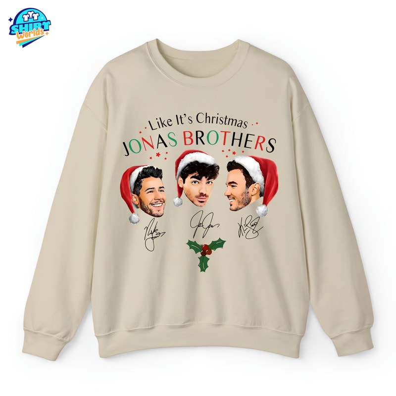 Jonas Brothers Christmas Sweatshirt, Jonas Brothers Shirt, Jonas Five Albums One Night Tour Shirt, Jonas Brothers 2023 Tour Shirt.jpg