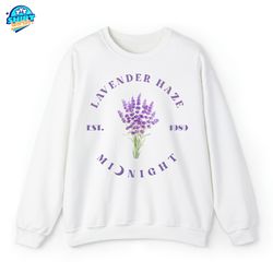 lavender haze midnight sweatshirt, taylor's album crewneck, lavender haze est 1989 tee, lavender haze hoodie, taylor's v