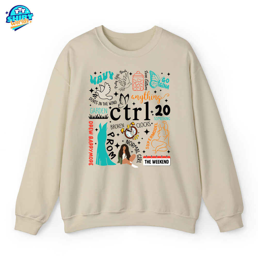 Retro SZA Sweatshirt, Sza Ctrl Shirt, SZA Merch, Sza Sos Tour Shirt 2023, Sza Favorite Songs Shirt, Gift for Sza Fans, Music Lovers.jpg