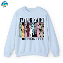 taylor the eras tour sweatshirt, swiftie merch hoodie, vintage the eras tour 2023 crewneck, midnights concert shirt, era