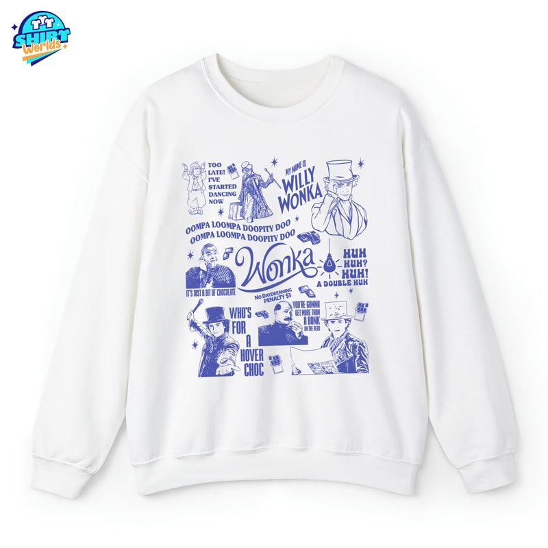 Vintage Wonka Doodle Art Shirt, Wonka Movie Merch, Charlie And The Chocolate Factory, Wonka 2023 Shirt, Wonka Hoodie Sweatshirt.jpg