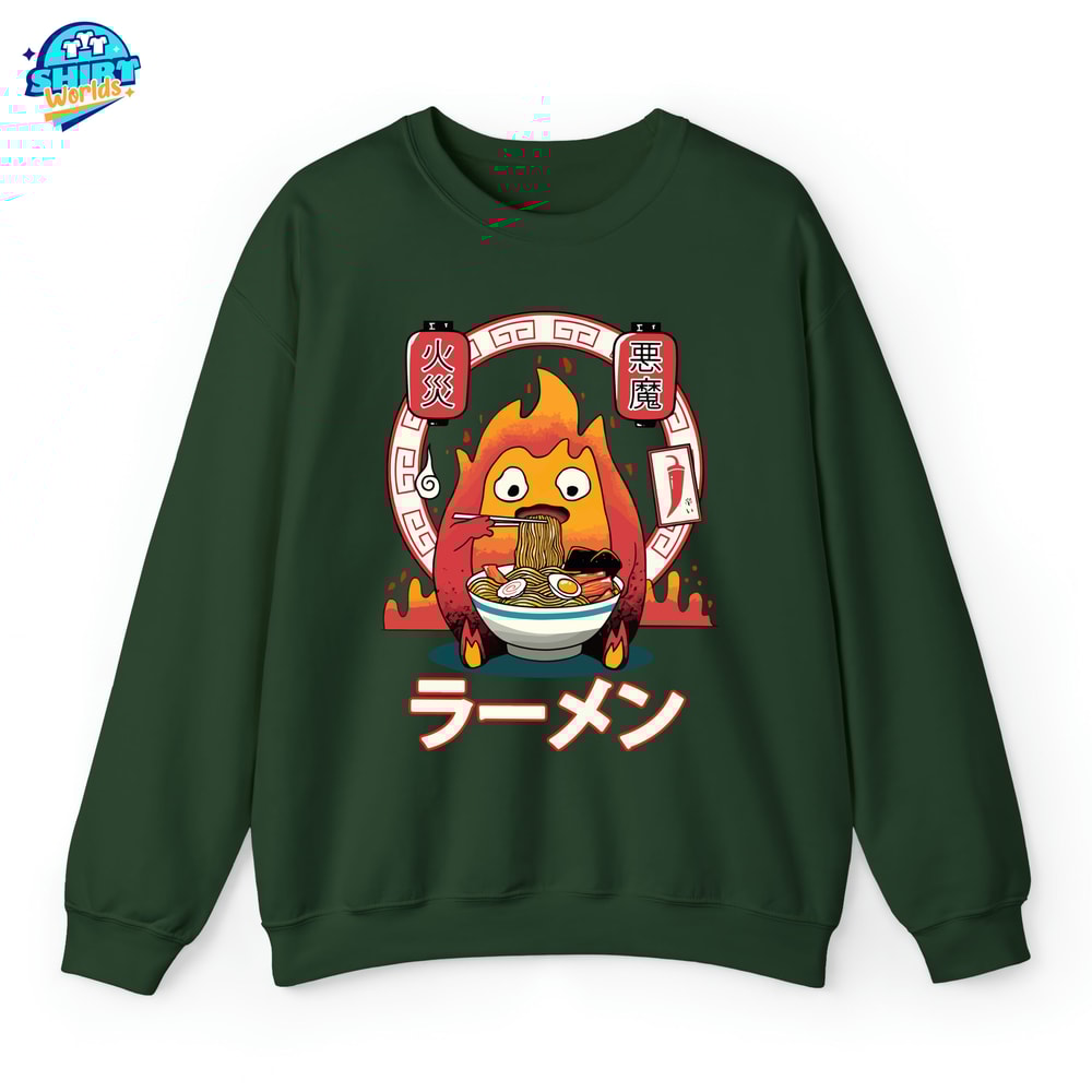 Howl's Moving Castle Calcifer Shirt, Vintage Studio Ghibli Calcifer, Ghibli Anime Shirt, Gifts For Anime Lovers.jpg