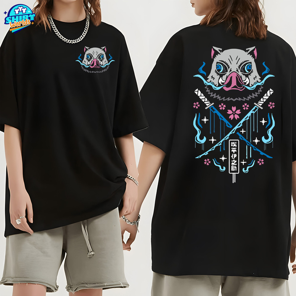 Inosuke Hashibira Shirt, Demon Slayer Anime, Anime Manga Shirt, 90s Slayer Style, Gifts For Anime Lovers, Anime Demon Shirt.jpg