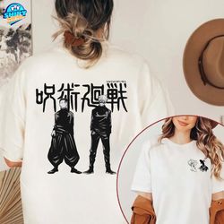 jujutsu kaisen shirt, gojo satoru shirt, geto suguru shirt, gojo geto shirt, itadori yuji shirt, satosugu, anime fan gif