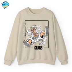 monkey d.luffy one piece shirt, one piece pirate king, one piece anime shirt, luffy gear 5 shirt, gifts for anime lovers