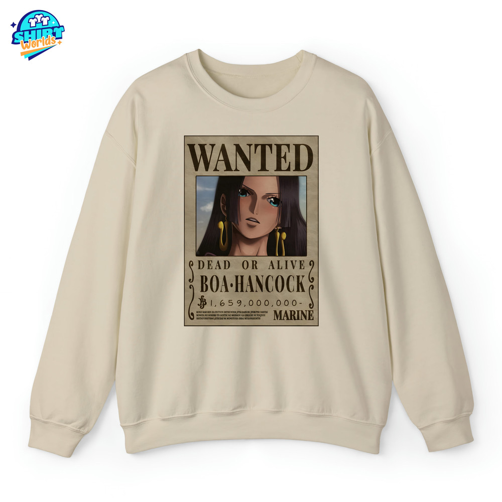 One Piece Boa Hancock Bounty, Kuja Pirates Wanted Poster, One Piece Anime Shirt, Straw Hat Shirt, Gifts For Anime Lovers.jpg