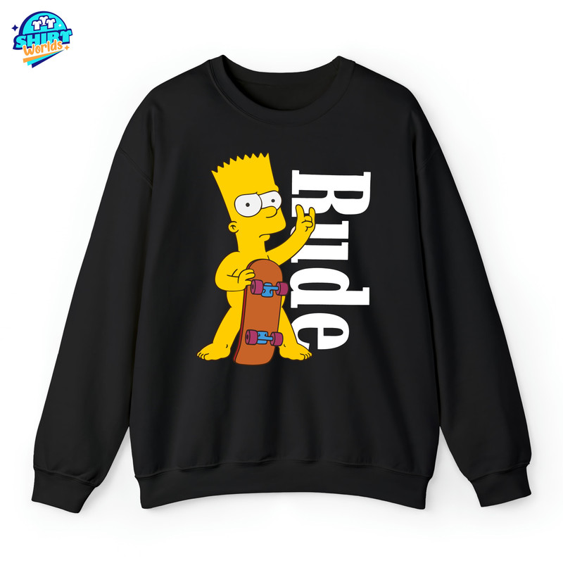 Bart Simpson Rude Shirt, The Simpsons Shirt, Funny Cartoon Shirt, Funny Bart Simpson Tee, The Simpson Family, Cartoon Gift, Cool Simpsons.jpg