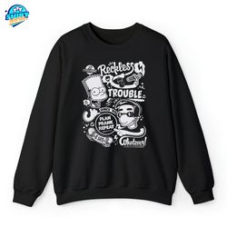 bart simpson shirt, the simpsons t-shirt, homage graphic unisex sweatshirt, the simpsons shirt, cartoon shirts, bart sim