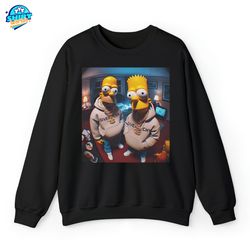 homer amp bart street swag, yellow madness classic shirt, men bart simpson shirt, the simpsons shirt, men disney shirt