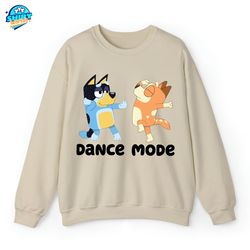 bluey dance mode shirt, bluey and bingo shirt, cute bluey shirt 2023, bluey family shirt, bingo shirt, bandit shirt, blu