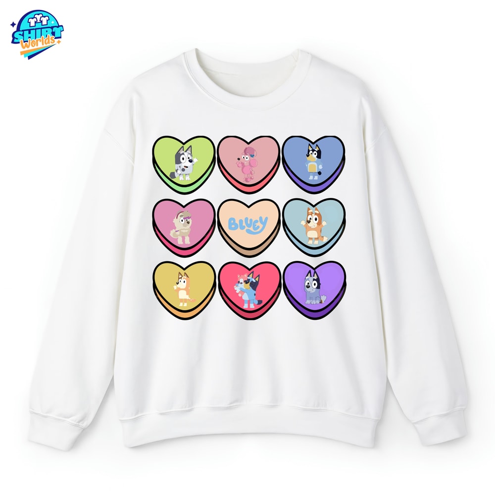 Bluey Valentine Shirt, Bluey Family And Friends, Bluey Shirts, Bluey Characters, Happy Valentine.jpg