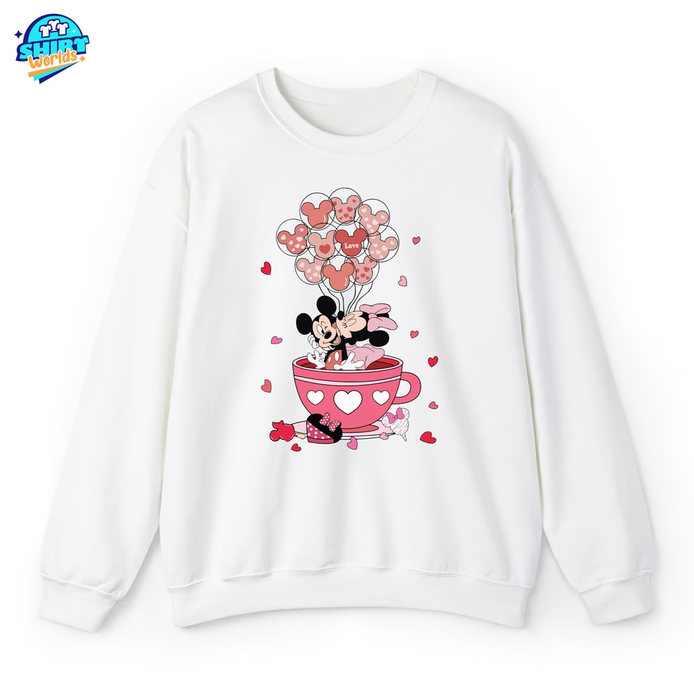 Disney Cup Valentines Shirt, Magical Castle Sweatshirt, Disneyland Balloons Shirt,Valentines Day Disney Sweatshirt,Disney Family Trip.jpg