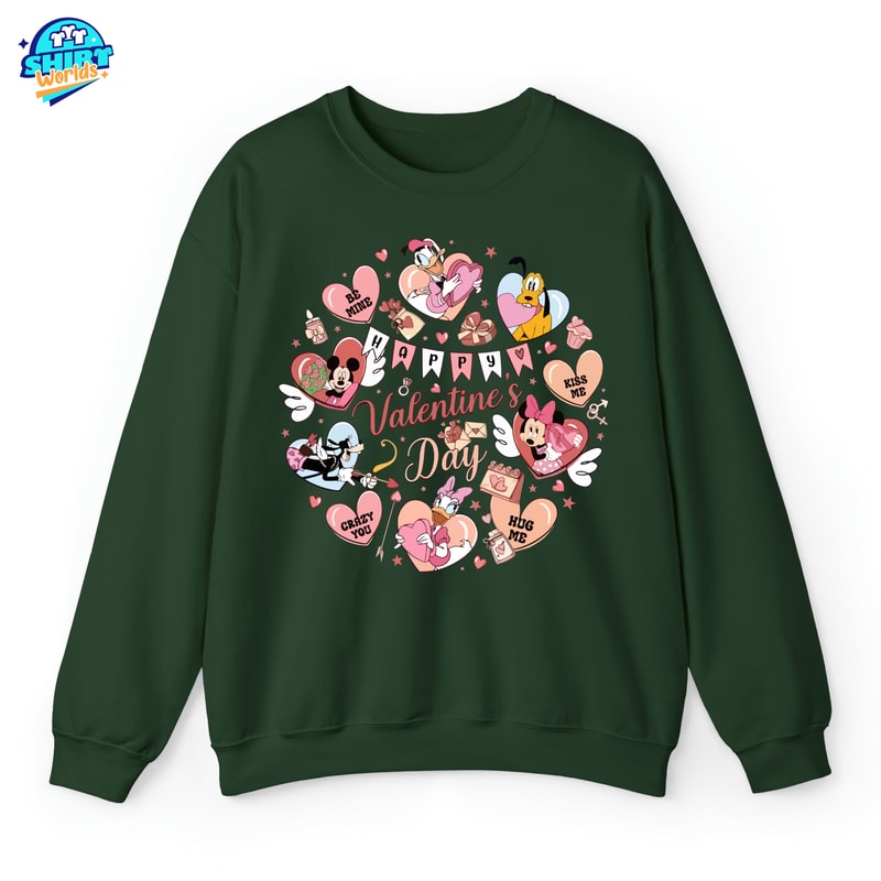 Mickey And Friends Valentine Shirt, Disney Valentines Day Sweatshirt, Disney Valentine's Day Hoodie, Mickey Minnie Valentine Shirt.jpg