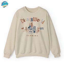 retro disneyworld sweatshirt,  vintage disneyworld florida est 1971 t-shirt, disney family vacation hoodie, mickey crewn
