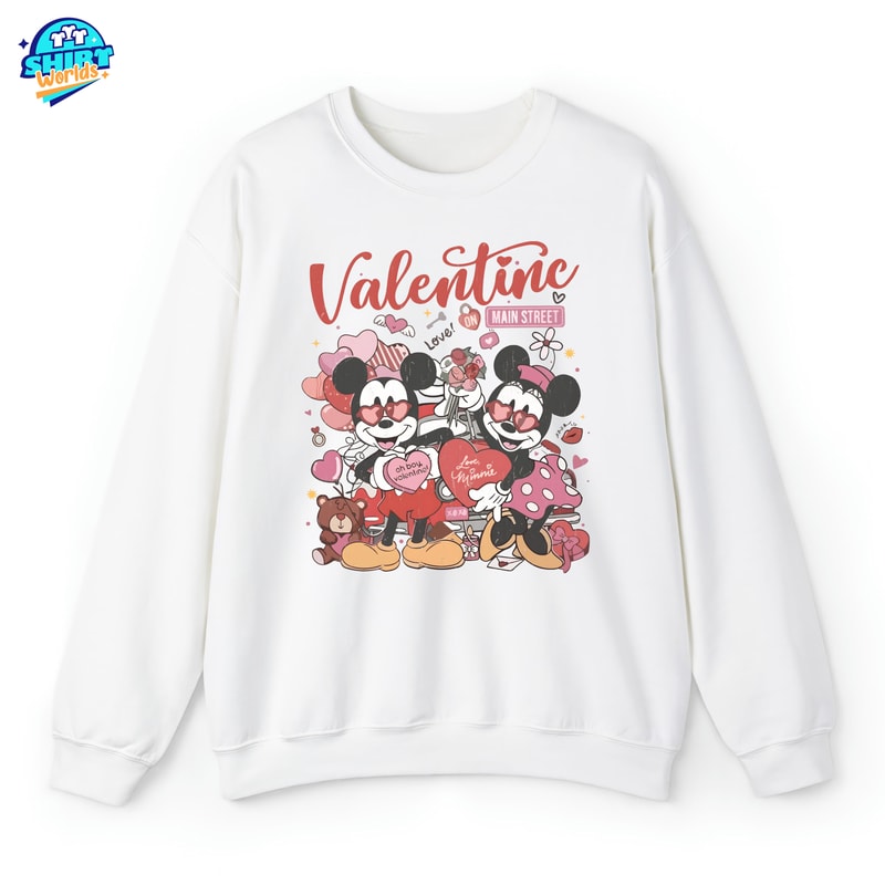 Retro Valentine Shirt, Disneyland Valentine Shirt, Retro Valentine Main Street Shirt, Disney Couple Hoodie, Disney Valentine Shirt.jpg