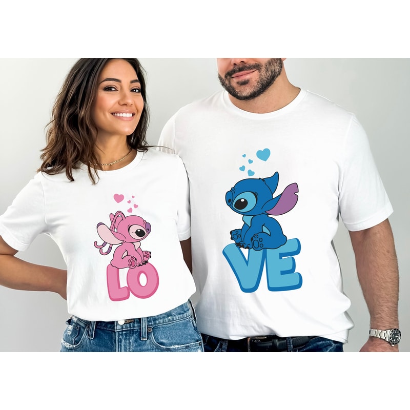 Stitch and Angel Shirt, Disney Couple Shirt, Valentine's Day Shirt, Stitch and Angel Sweatshirt, Love Shirt, Disney Shirt, Lilo and Stitch.jpg